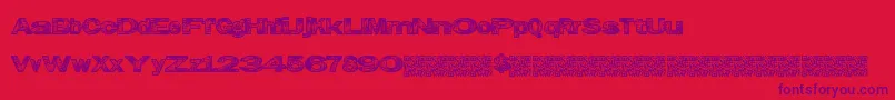 Grungekids Font – Purple Fonts on Red Background