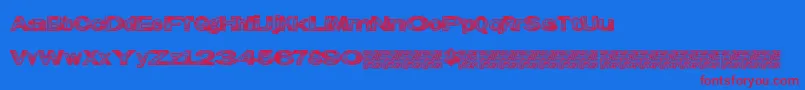 Grungekids Font – Red Fonts on Blue Background