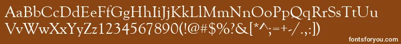GoudyOldStyle Font – White Fonts on Brown Background