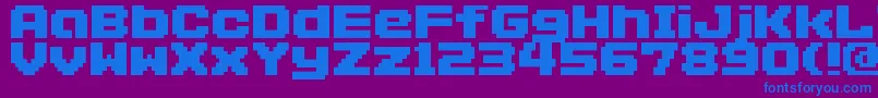 Addlgbitmap09 Font – Blue Fonts on Purple Background