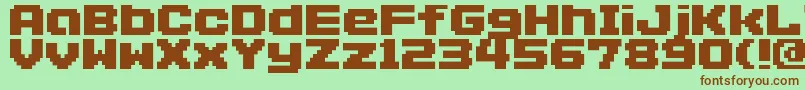 Addlgbitmap09 Font – Brown Fonts on Green Background