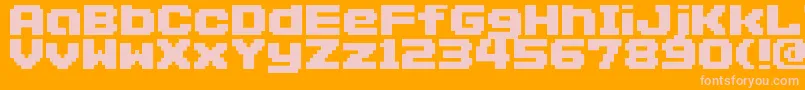 フォントAddlgbitmap09 – オレンジの背景にピンクのフォント