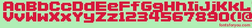 Addlgbitmap09 Font – Red Fonts on Green Background