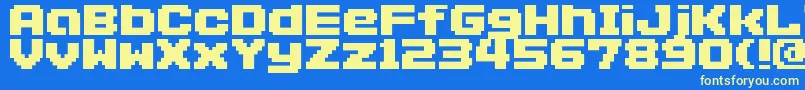 fuente Addlgbitmap09 – Fuentes Amarillas Sobre Fondo Azul