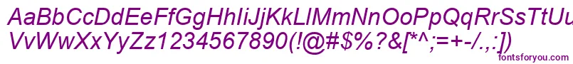 ArialKoi8Italic-fontti – violetit fontit