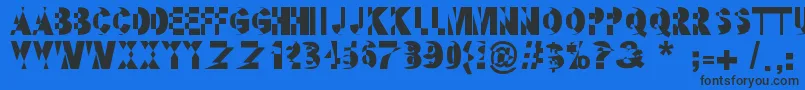 Шрифт Kandinsky – чёрные шрифты на синем фоне