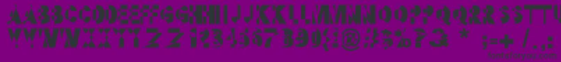 Fonte Kandinsky – fontes pretas em um fundo violeta