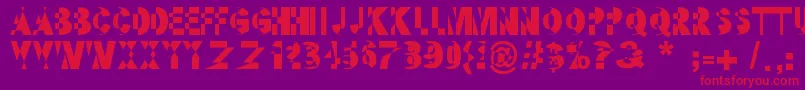 Kandinsky Font – Red Fonts on Purple Background