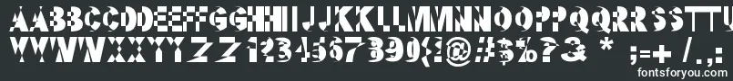 Kandinsky-fontti – valkoiset fontit mustalla taustalla