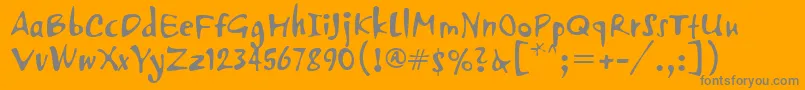 PfvertigoUnicode Font – Gray Fonts on Orange Background