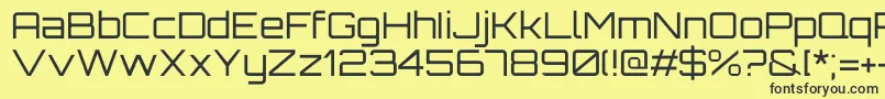 OrbitronRegular Font – Black Fonts on Yellow Background