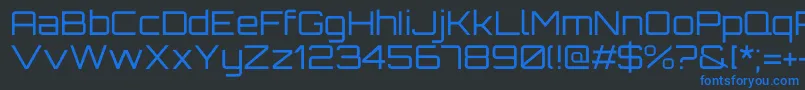 Police OrbitronRegular – polices bleues sur fond noir