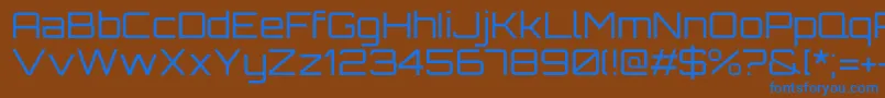 OrbitronRegular Font – Blue Fonts on Brown Background