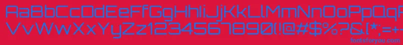 Police OrbitronRegular – polices bleues sur fond rouge