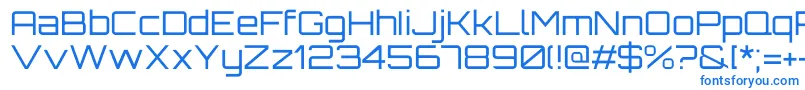 フォントOrbitronRegular – 白い背景に青い文字