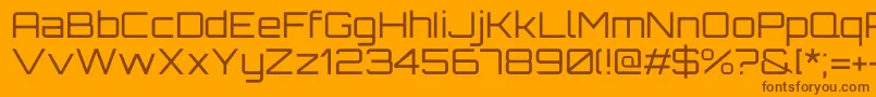 Police OrbitronRegular – polices brunes sur fond orange