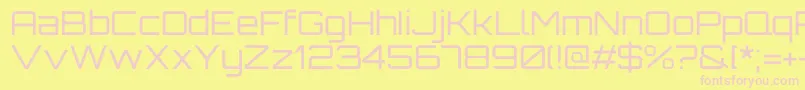 OrbitronRegular Font – Pink Fonts on Yellow Background