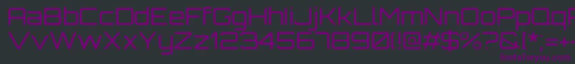 Fonte OrbitronRegular – fontes roxas em um fundo preto