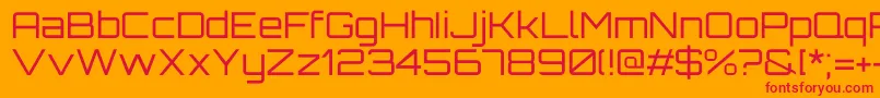 OrbitronRegular Font – Red Fonts on Orange Background