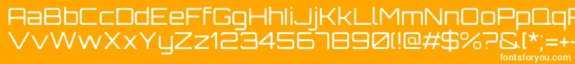 Police OrbitronRegular – polices blanches sur fond orange