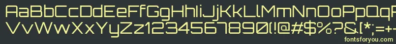 Police OrbitronRegular – polices jaunes sur fond noir