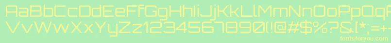 Шрифт OrbitronRegular – жёлтые шрифты на зелёном фоне