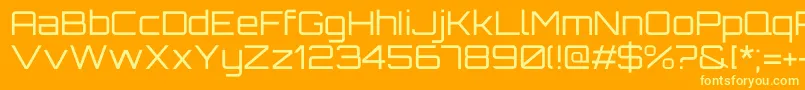 fuente OrbitronRegular – Fuentes Amarillas Sobre Fondo Naranja
