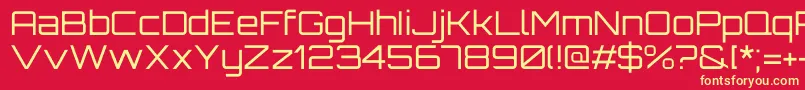 OrbitronRegular Font – Yellow Fonts on Red Background