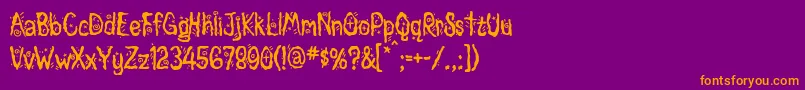 Magician Font – Orange Fonts on Purple Background