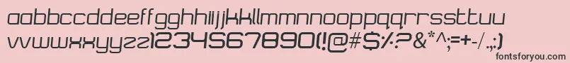 Logostile-Schriftart – Schwarze Schriften auf rosa Hintergrund