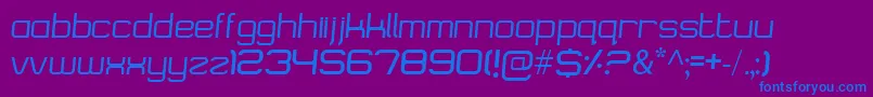 Logostile Font – Blue Fonts on Purple Background