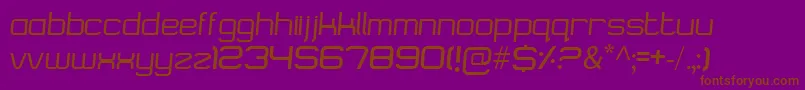 Logostile-fontti – ruskeat fontit violetilla taustalla