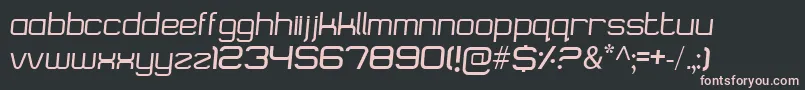 Logostile-fontti – vaaleanpunaiset fontit mustalla taustalla