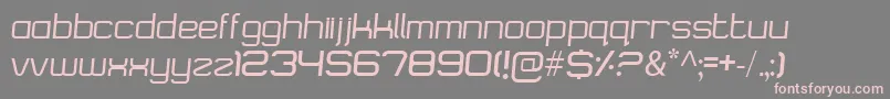 Logostile-fontti – vaaleanpunaiset fontit harmaalla taustalla