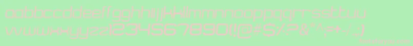 Logostile-fontti – vaaleanpunaiset fontit vihreällä taustalla