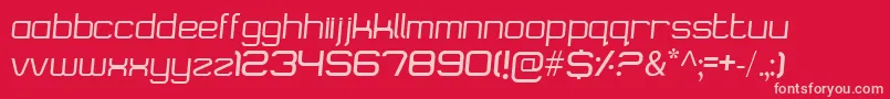 Logostile-fontti – vaaleanpunaiset fontit punaisella taustalla