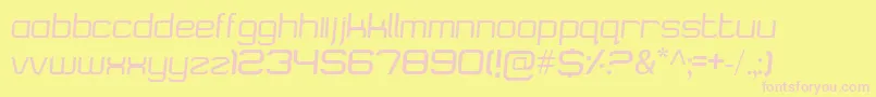 Logostile Font – Pink Fonts on Yellow Background