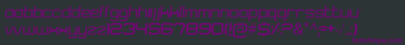Logostile-fontti – violetit fontit mustalla taustalla