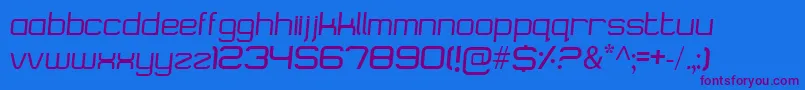 Logostile Font – Purple Fonts on Blue Background