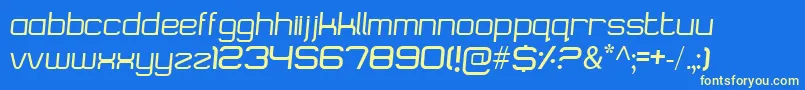 Logostile Font – Yellow Fonts on Blue Background