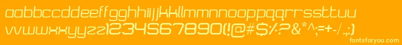 Logostile Font – Yellow Fonts on Orange Background