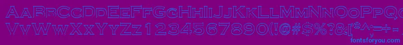 CassidyRegular Font – Blue Fonts on Purple Background