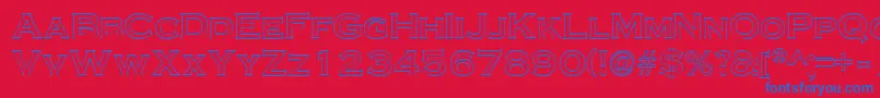 CassidyRegular Font – Blue Fonts on Red Background