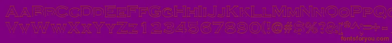 CassidyRegular Font – Brown Fonts on Purple Background