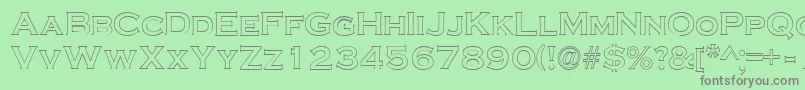 CassidyRegular Font – Gray Fonts on Green Background