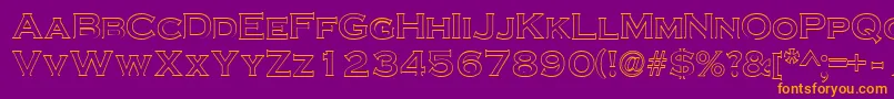 CassidyRegular Font – Orange Fonts on Purple Background