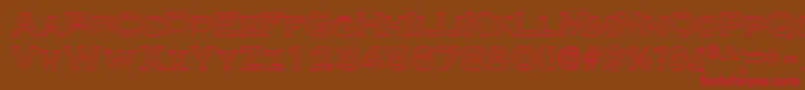 CassidyRegular-Schriftart – Rote Schriften auf braunem Hintergrund