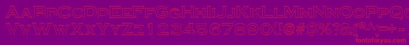 CassidyRegular Font – Red Fonts on Purple Background