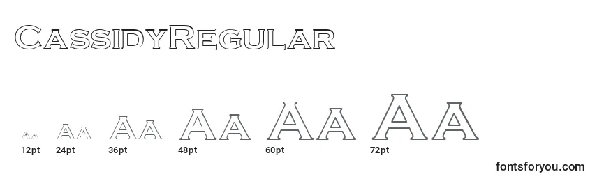 CassidyRegular Font Sizes
