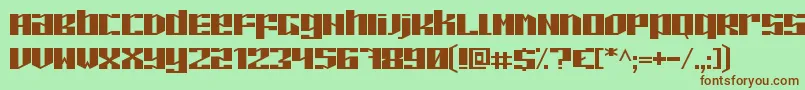 PilotonG Font – Brown Fonts on Green Background